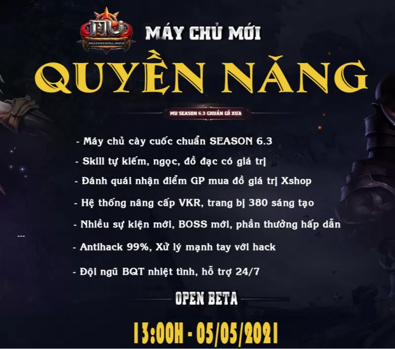 Mu Thiên Sứ - Máy chủ Quyền Năng -  Cày cuốc, Skill hiếm - Đồ đạc có giá trị