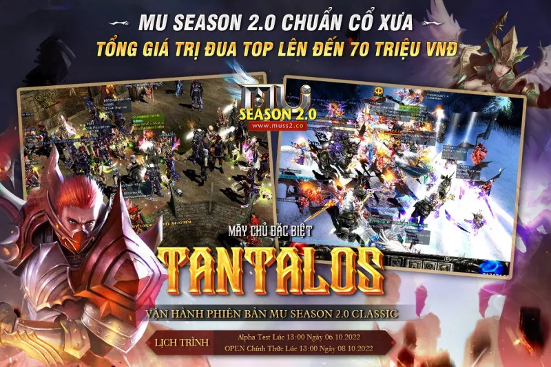 [MUSS2.CO] OPEN TEST 13h 06/10- OPEN BETA 13h 08/10/2022- SEASON 2.0 CLASSIC - KHÔNG WEBSHOP- TỔNG GIÁ TRỊ QUÀ ĐUA TOP LÊN ĐẾN 70 TRIỆU VNĐ !