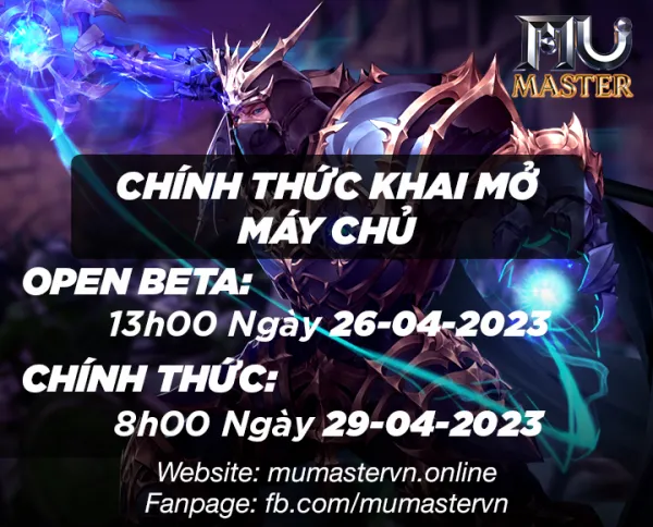 MuMasterVN sắp Open | ngày 29/04/2023