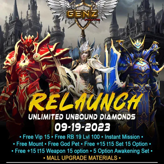 Mu GenZ Evolution Grand Opening New Server X99999