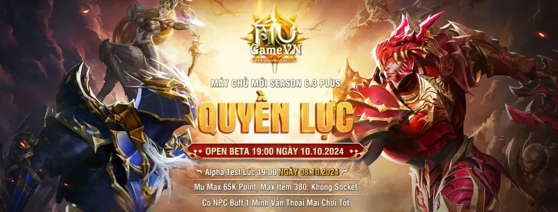 GameMuVn Open 24/05/2020 Mu Nguyên Thủy 5 Class Không Reset Vip Game Play Cực hay