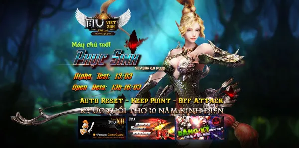 ⚜️ MU VIỆT 24H ⚜️ - Máy Chủ PHỤC SINH Alphatest: 13/03 Open: 13h – 16/03/2024, Auto Rs, KeepPoint, Offattack, Ngân Hàng Ngọc, Item Exc Đổi WCoinC