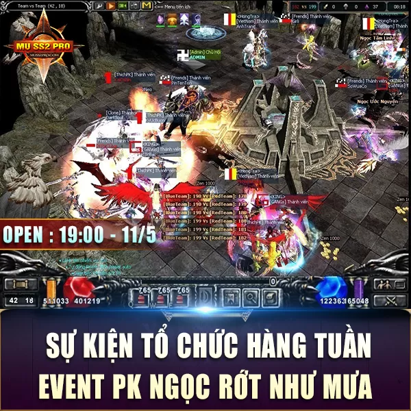 Mu SS2 Pro - Siêu phẩm ss2 - Train Wcoin free - NPC BUFF - 65K point