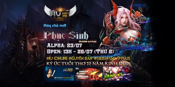 ⚜️ MU VIỆT 24H ⚜️ - Máy Chủ PHỤC SINH Alphatest: 23/07 Open: 13h – 26/07 (Thứ 6), Event Full, Item Thuộc Tính Ẩn, Offattack, Item Exc Đổi WCoinC