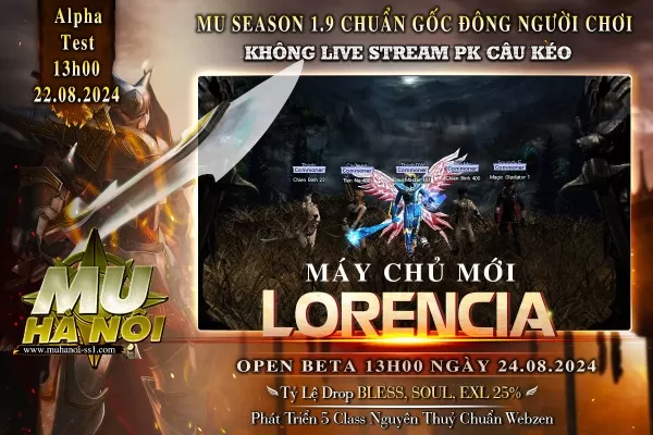 Muhanoiss1 ra mắt máy chủ mới Season1 nguyên thủy chuẩn Webzen