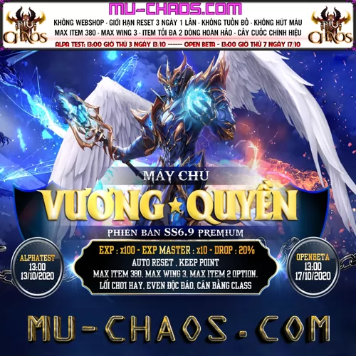 ⚔️Mu-Chaos.Com⚔️ Thiên Đường Cày Cuốc - Xóa Tan Khoảng Cách Giữa Cày Và Nạp - Vừa Chơi Vừa Kiếm Tiền