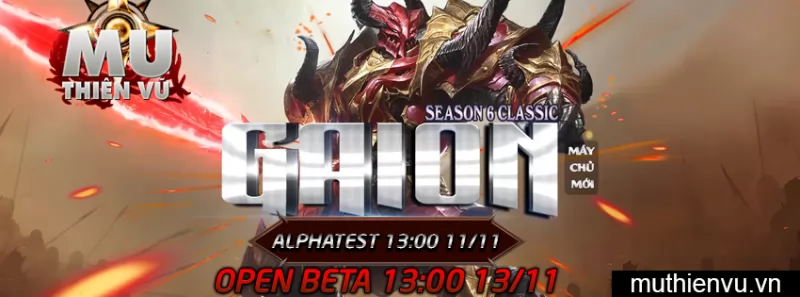 [MUTHIENVU.VN] - Máy Chủ GAION |Alpha Test 11/11 | Open beta 13/11  - Đậm Chất Cày Quốc